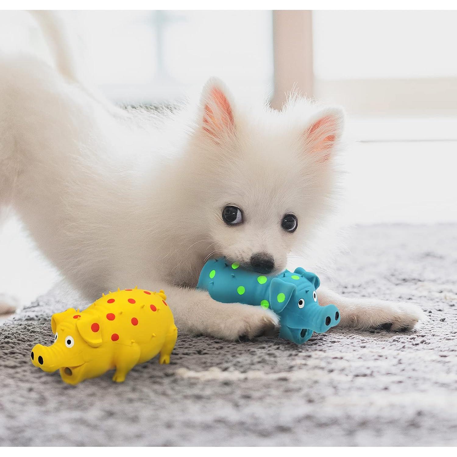 Juguete Squeaky para Perros Andiker, Cerdo de Láttex 20 cm