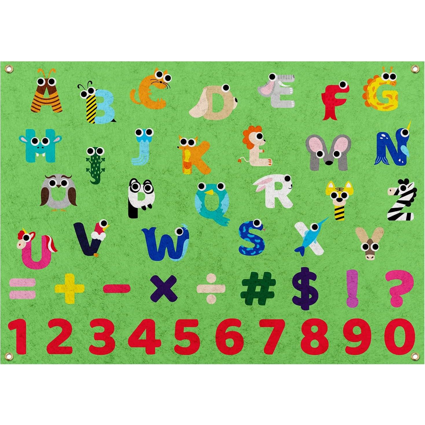 Tablero de Fieltro Grande PLIGREAT Letras y Números