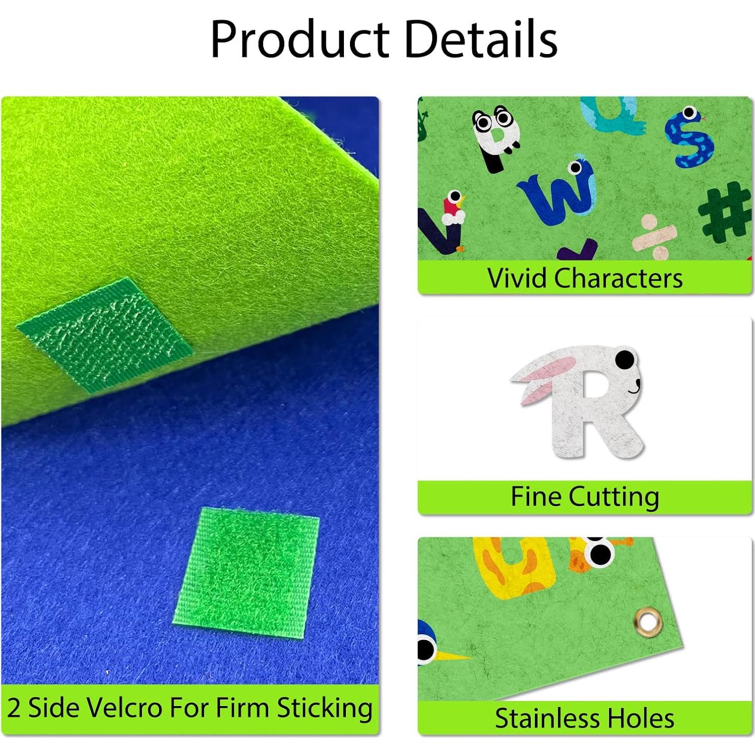 Tablero de Fieltro Grande PLIGREAT Letras y Números