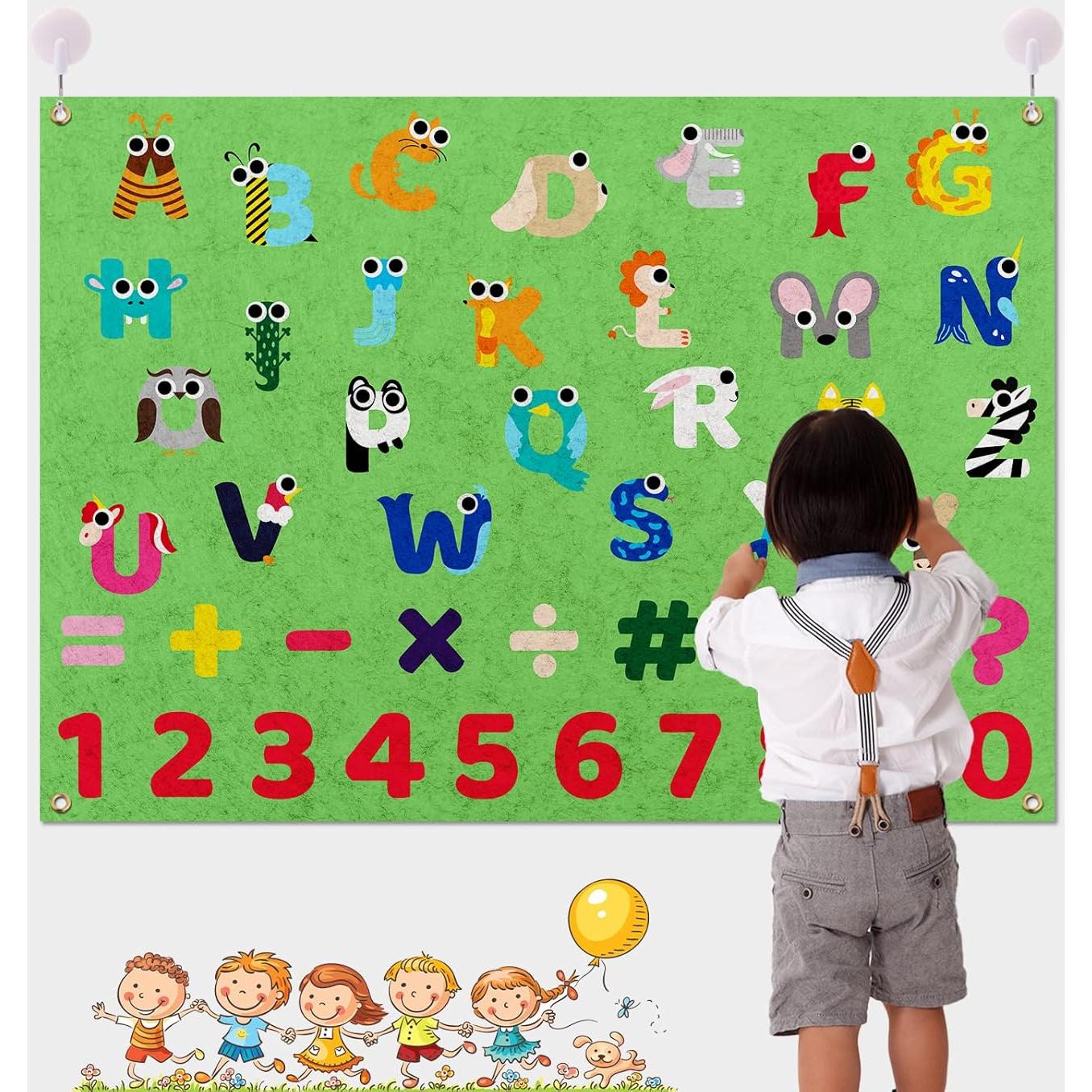 Tablero de Fieltro Grande PLIGREAT Letras y Números