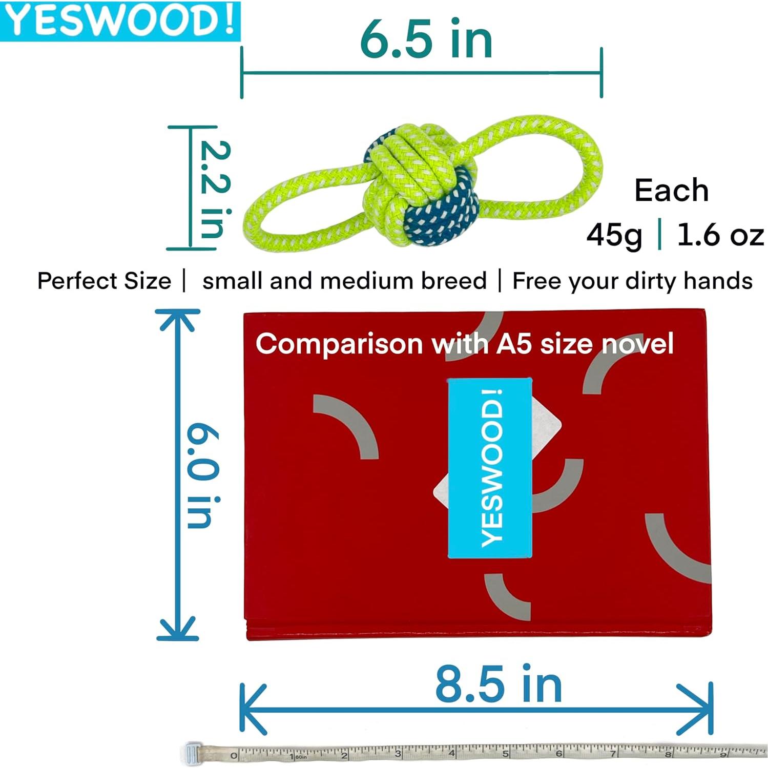 Fetch Juguete Interactivo para Perros Pequeños y Medianos - 4 Pelotas con Cuerda