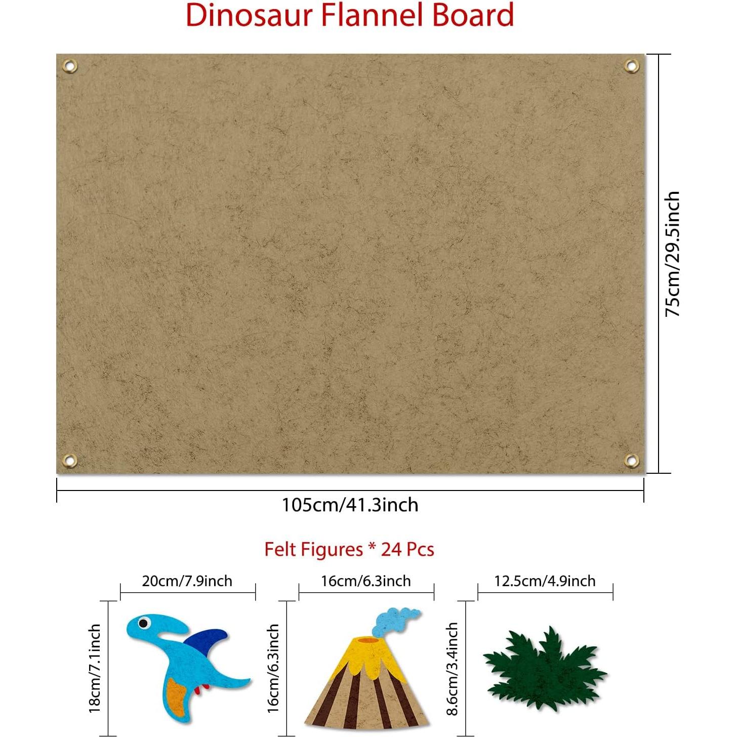 Tablero de Fieltro PLIGREAT Dinosaurios 74.93x104.88 cm