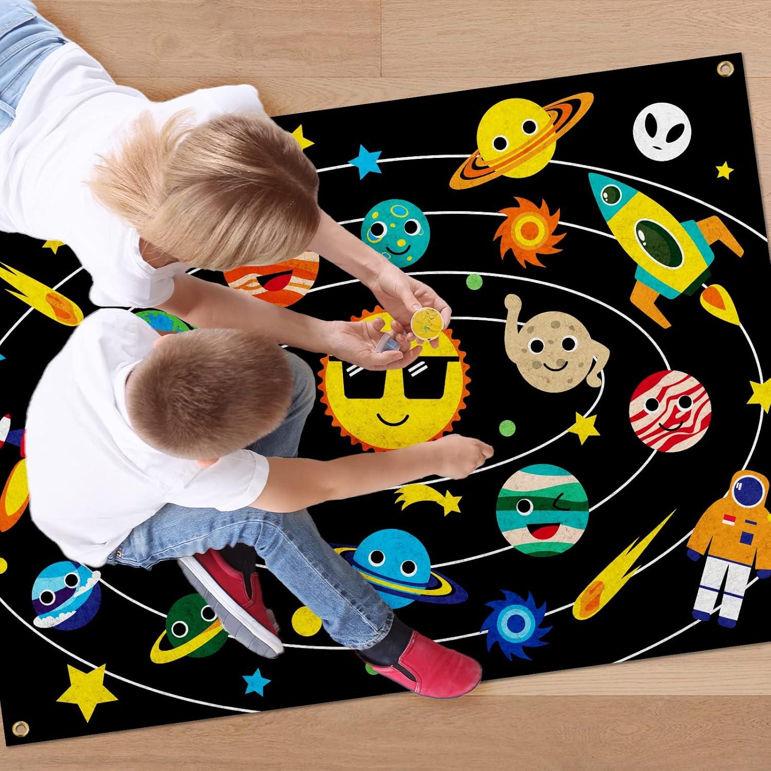 Tablero Fieltro PLIGREAT Sistema Solar 75x105 cm Educativo