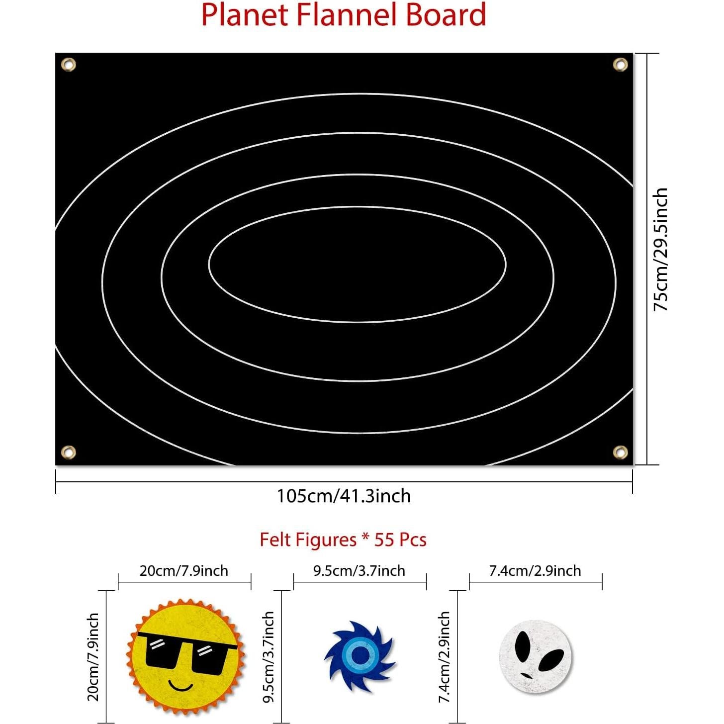 Tablero Fieltro PLIGREAT Sistema Solar 75x105 cm Educativo