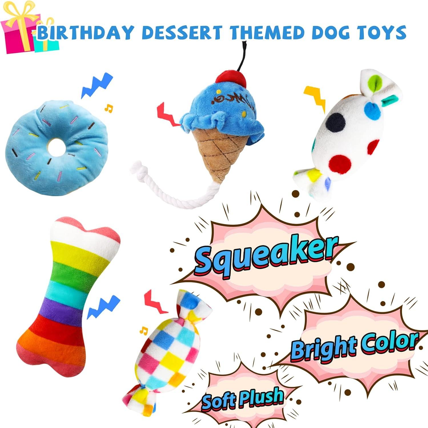 Juego de Juguetes de Cumpleaños para Perros Lilfrd - 9 Piezas