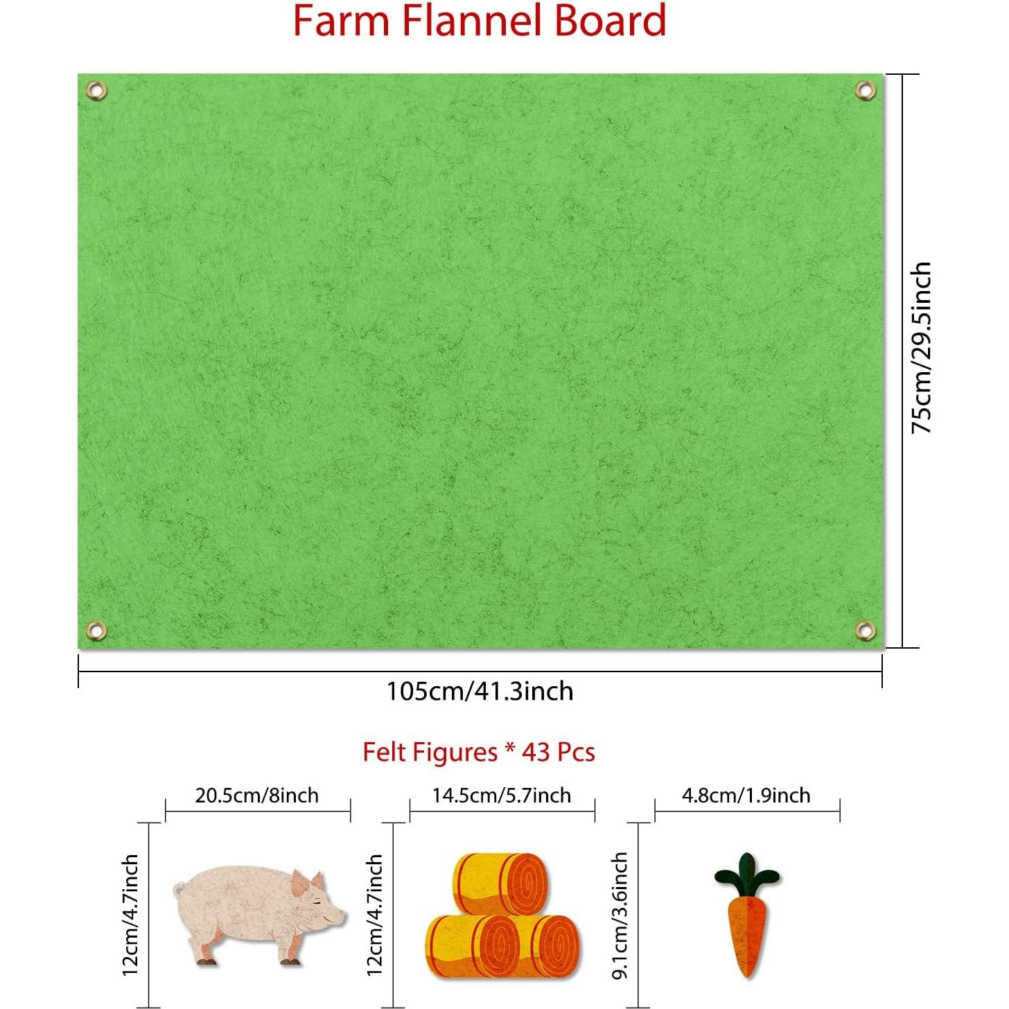Tablero de Fieltro PLIGREAT de Granja 43 Piezas 105x75 cm