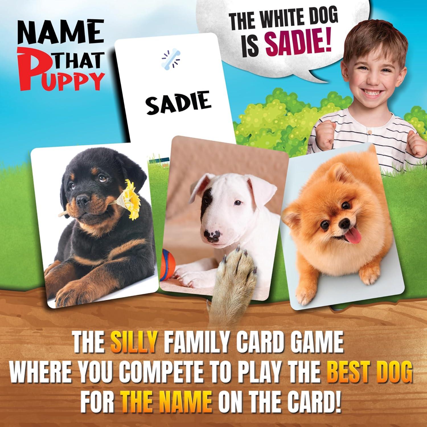 Juego de Cartas Nombra Ese Cachorro - Divertido para Familias