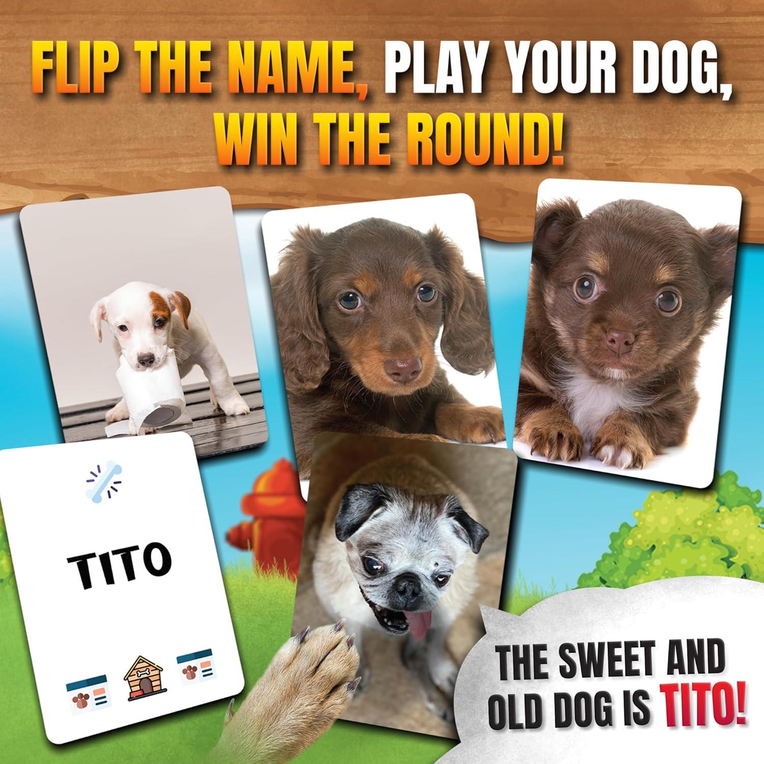 Juego de Cartas Nombra Ese Cachorro - Divertido para Familias