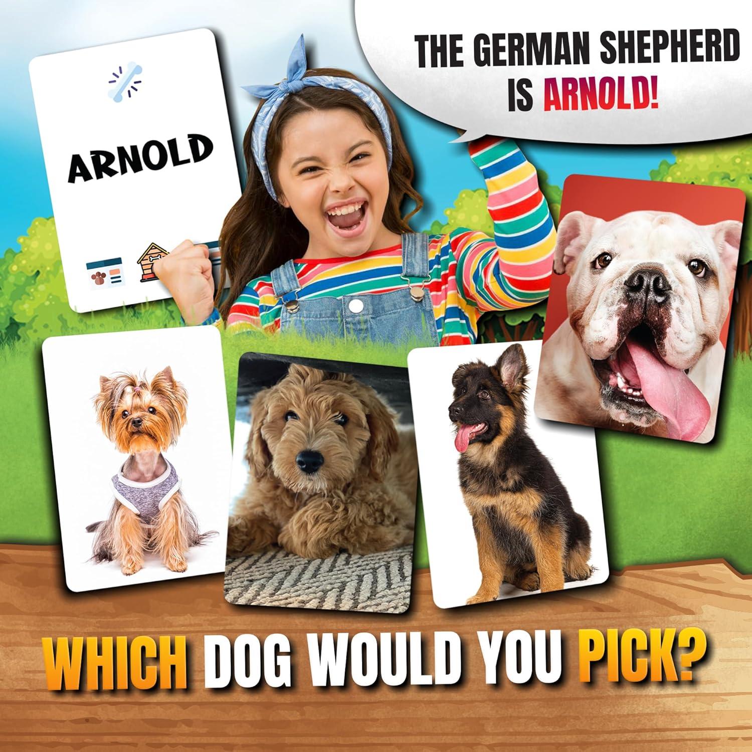 Juego de Cartas Nombra Ese Cachorro - Divertido para Familias