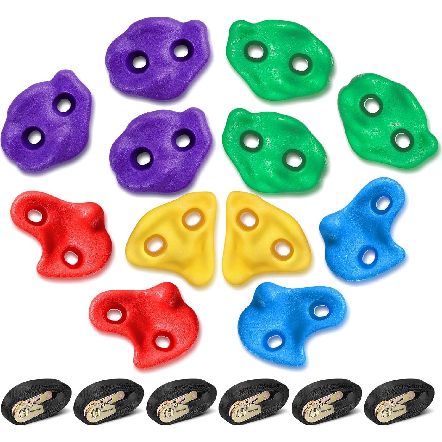 Agarraderas de Escalada TOPNEW para Árbol Ninja - 12 Piezas