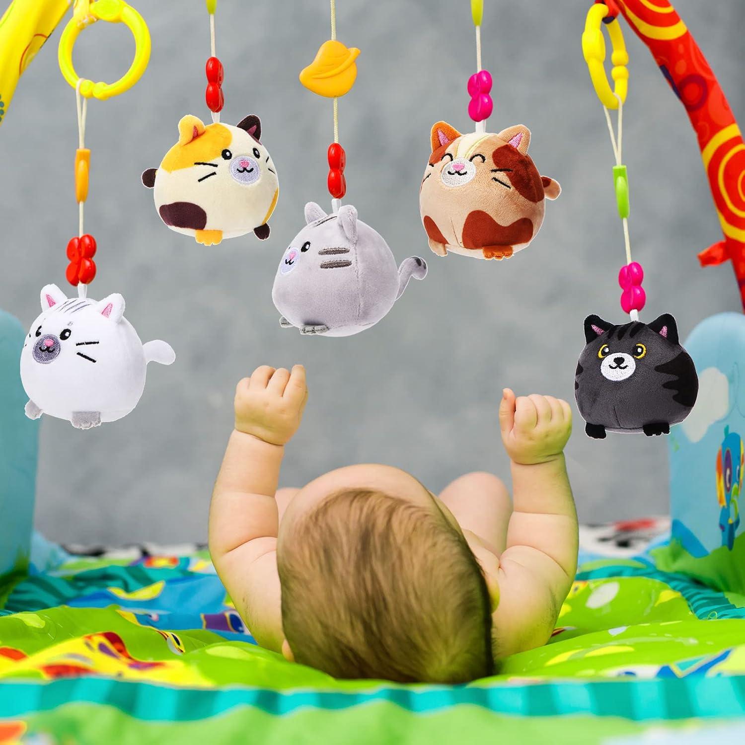 Libima 9 Llaveros de Peluche Gato 8 cm Adornos Baby Shower