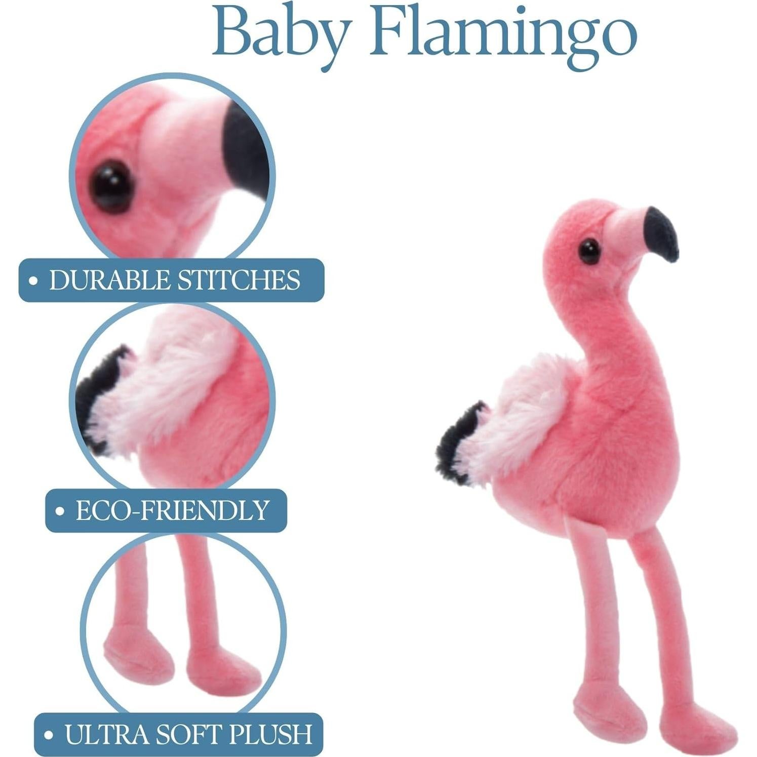 Flamenco de Peluche El Zoológico de Caricias 15 cm