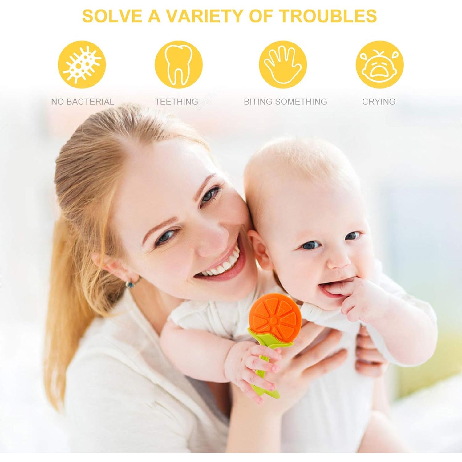 Juguetes de Dentición NASHRIO para Bebés - Silicona BPA Libre, 5 Piezas