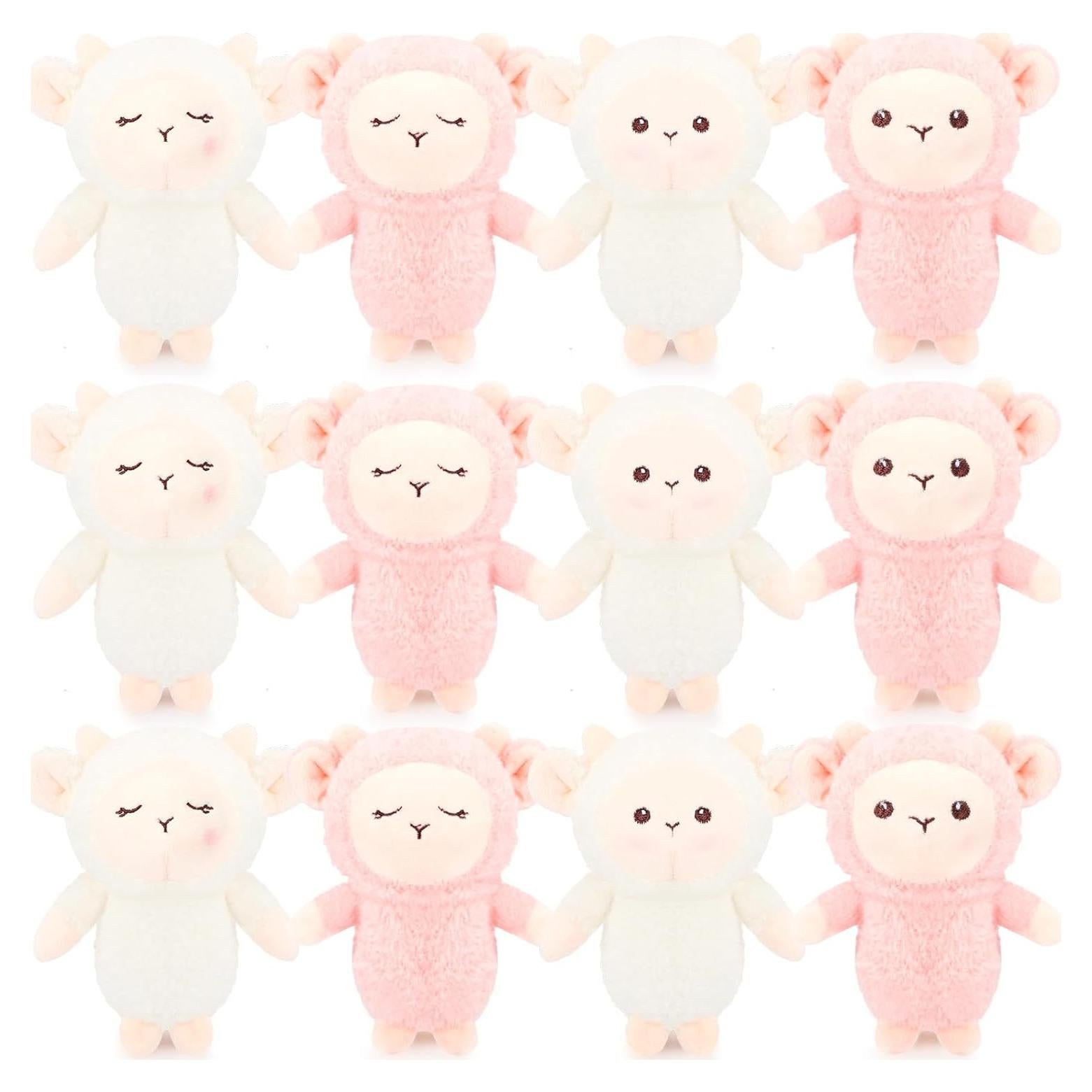 Llaveros de Peluche de Cordero Libima - 12 Pcs 12 cm