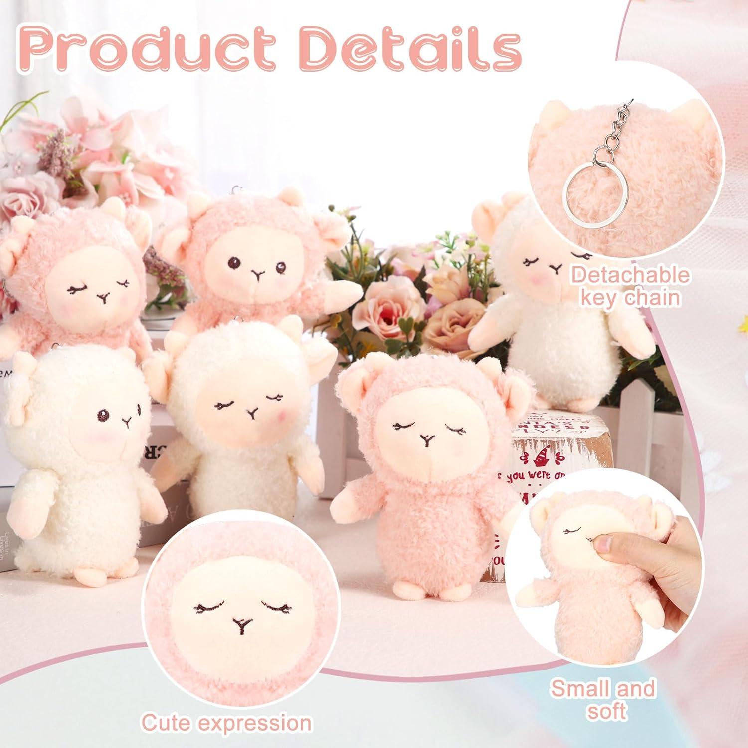 Llaveros de Peluche de Cordero Libima - 12 Pcs 12 cm