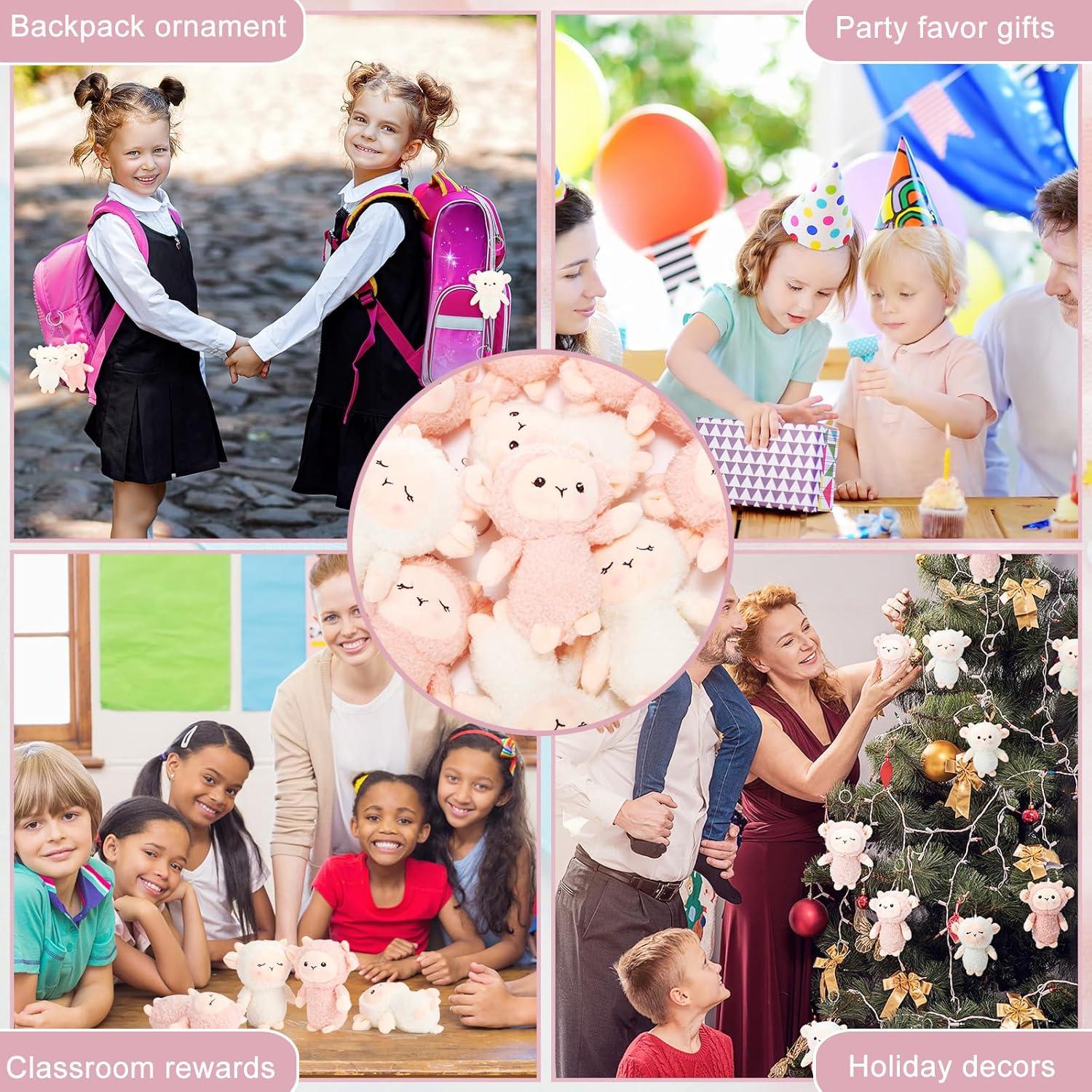 Llaveros de Peluche de Cordero Libima - 12 Pcs 12 cm