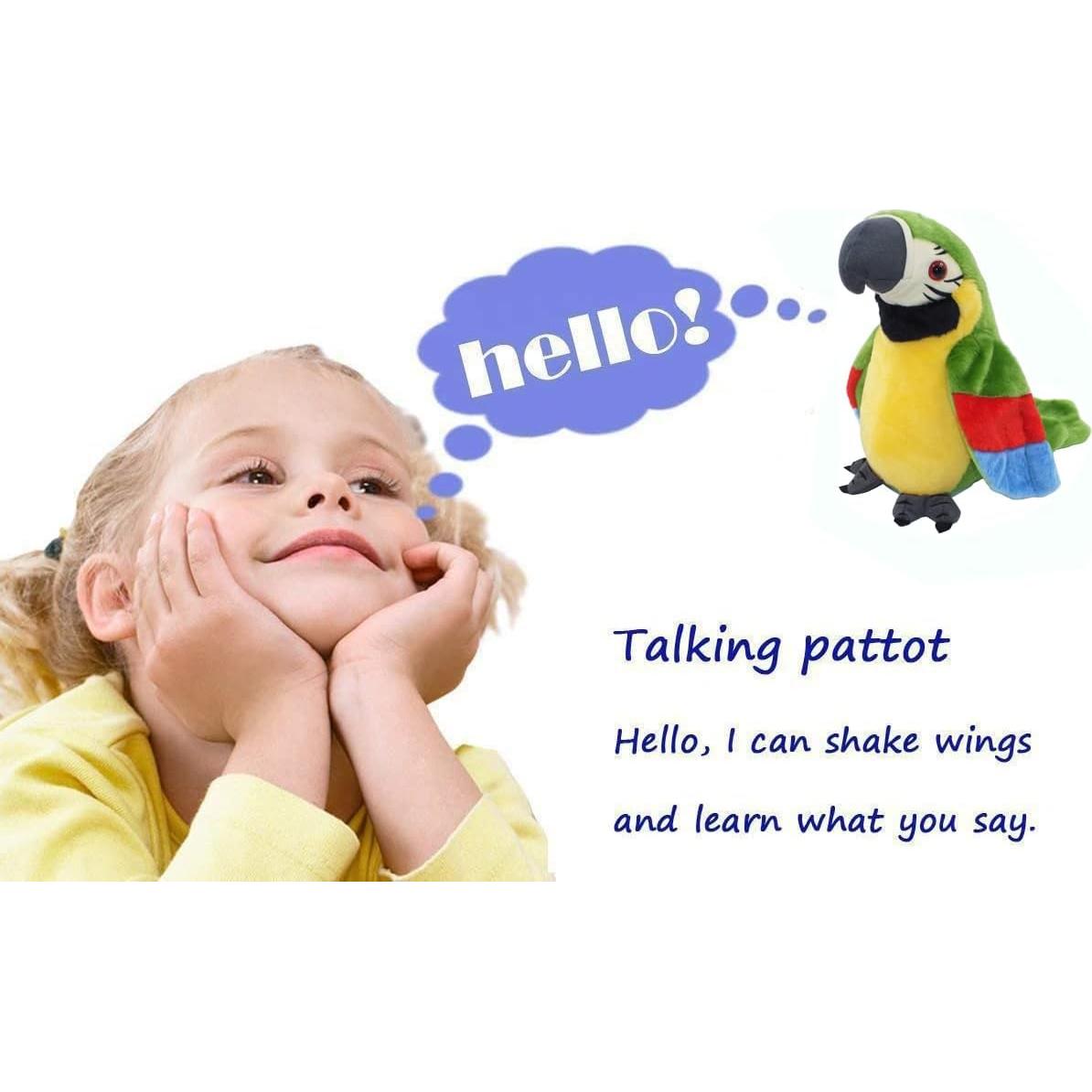 Loro Hablante Interactivo Vincilee Verde 20 cm Juguete para Niños