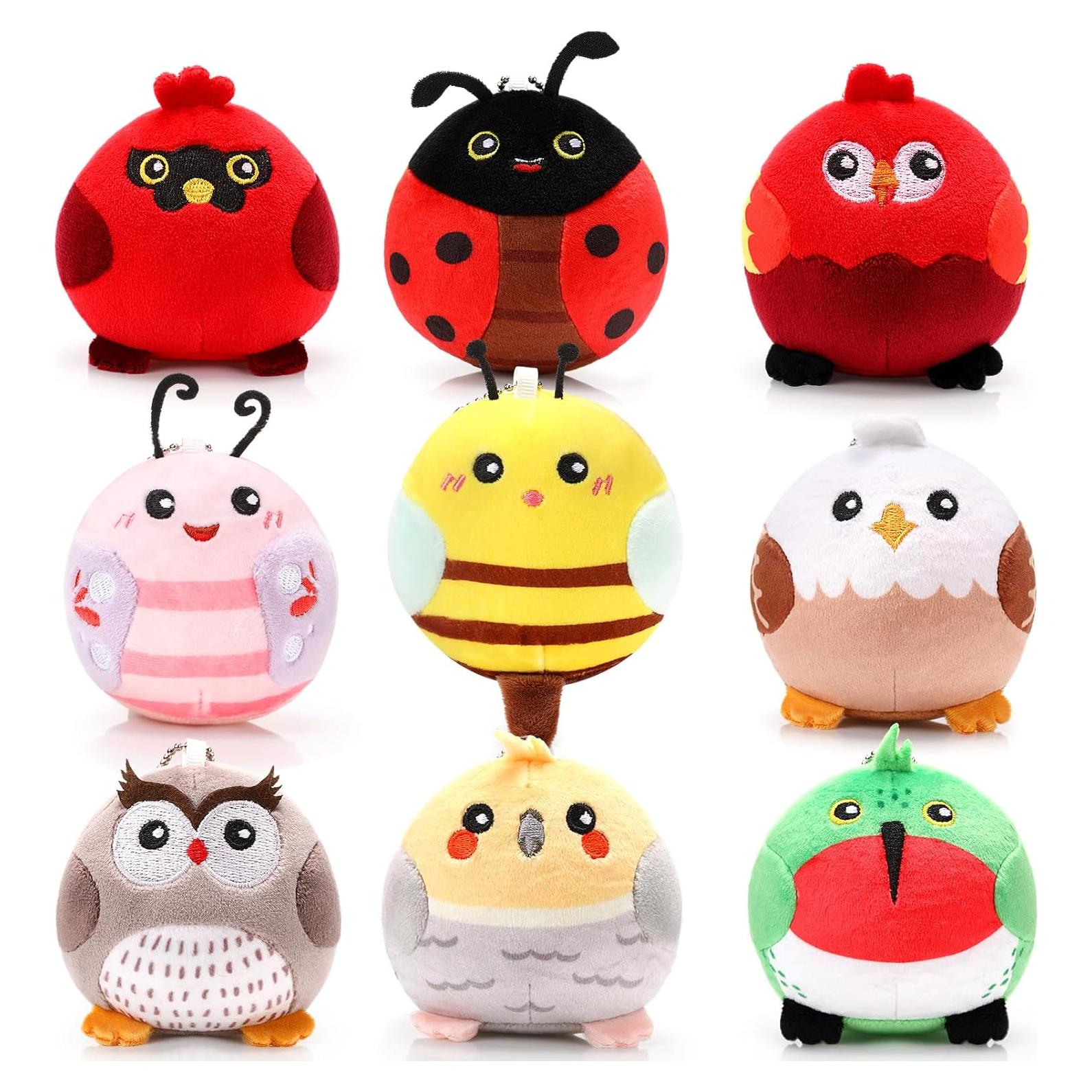 Libima 9 Llaveros de Animales de Peluche 8 cm Adornos