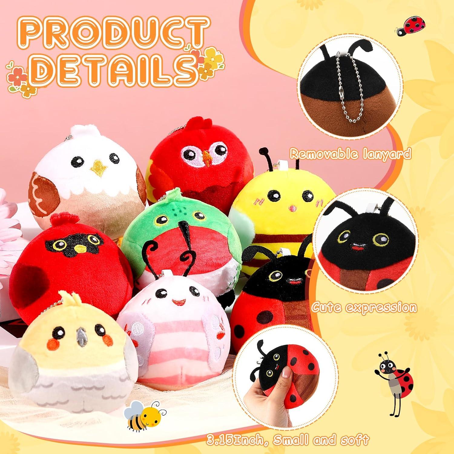 Libima 9 Llaveros de Animales de Peluche 8 cm Adornos