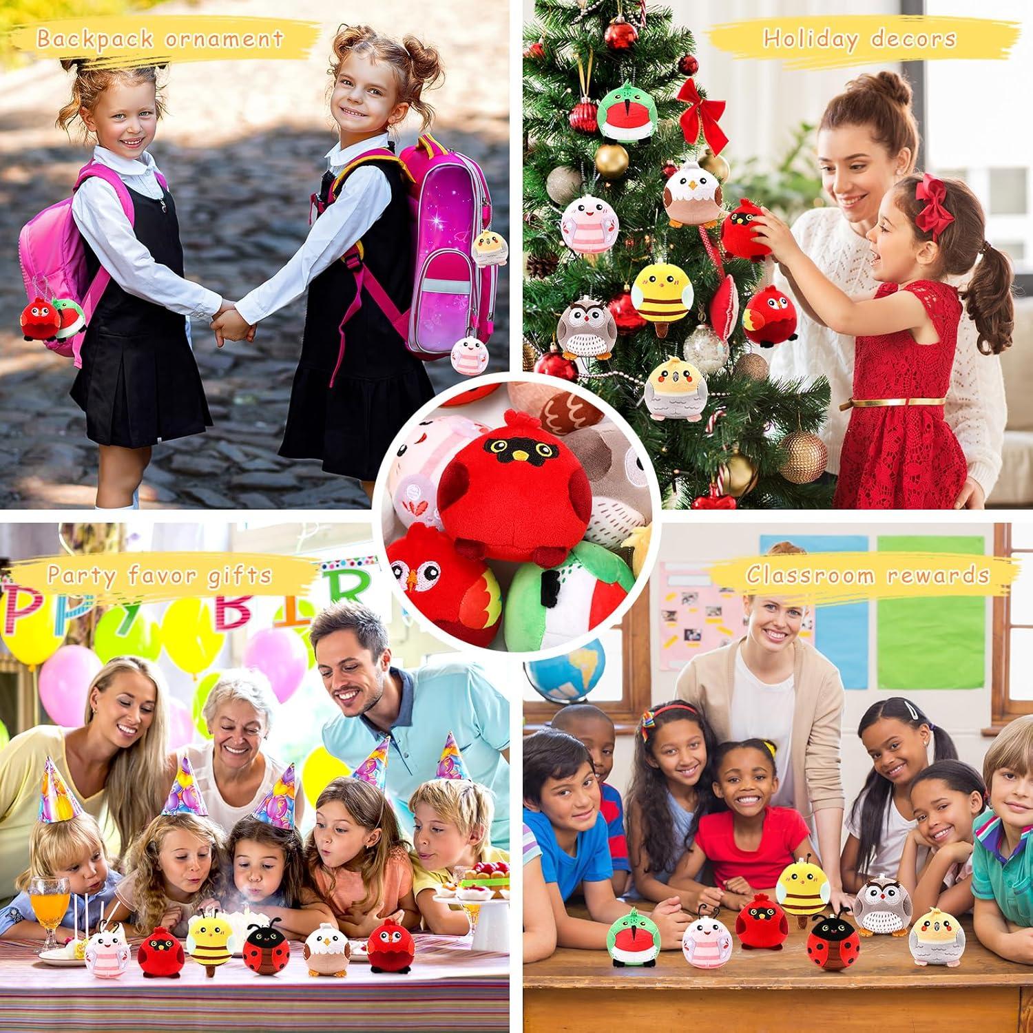 Libima 9 Llaveros de Animales de Peluche 8 cm Adornos