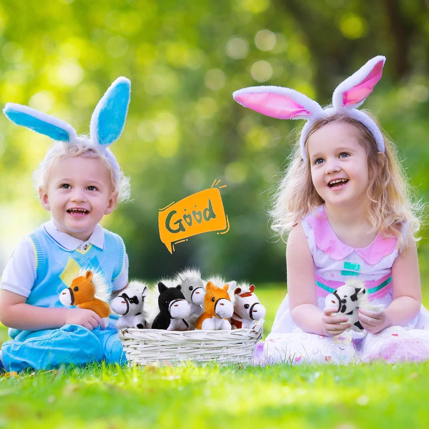 24 Mini Caballos de Peluche Aoriher 8 cm para Fiesta Temática