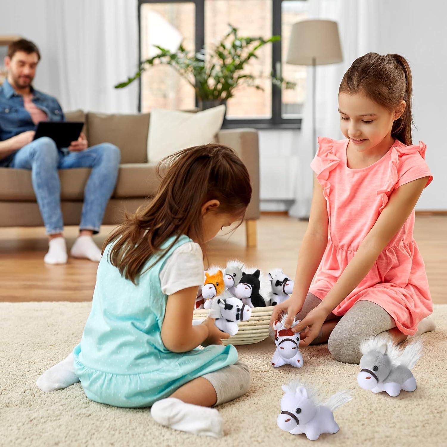 24 Mini Caballos de Peluche Aoriher 8 cm para Fiesta Temática