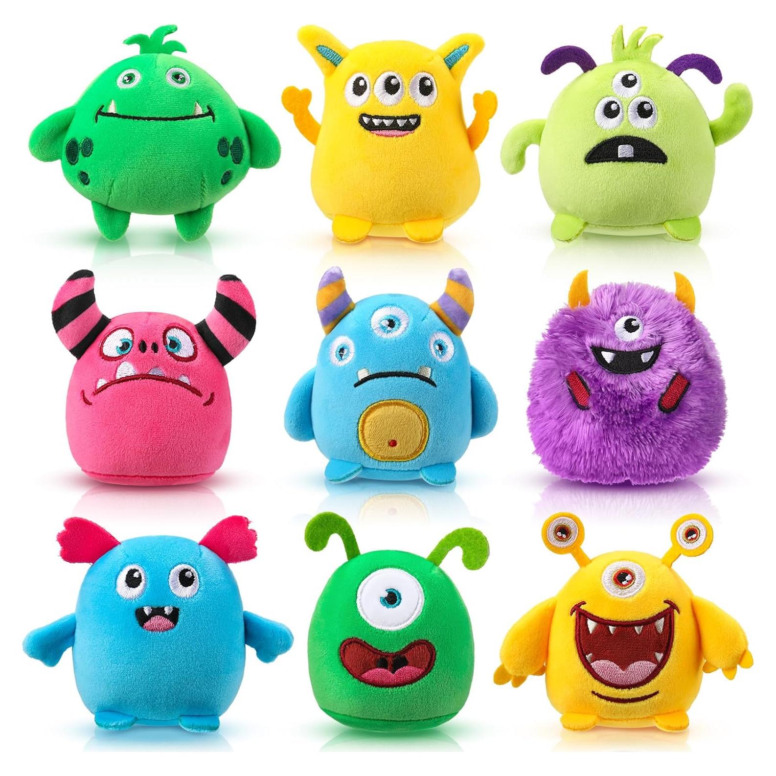 Llaveros de Peluche Libima 9 Pcs Monstruos 8 cm