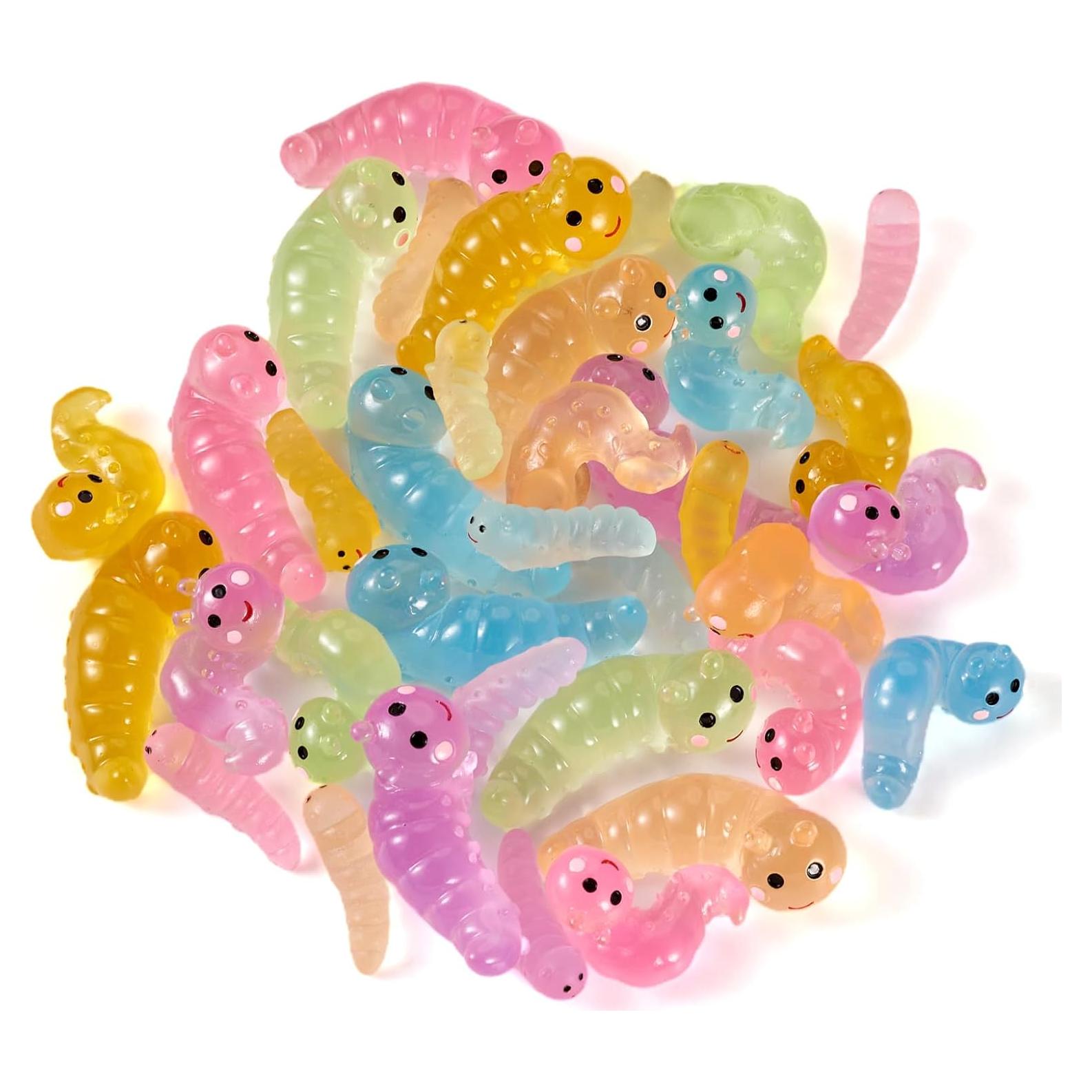 Adornos de Gusano de Resina Luminosa Cheriswelry 36pcs