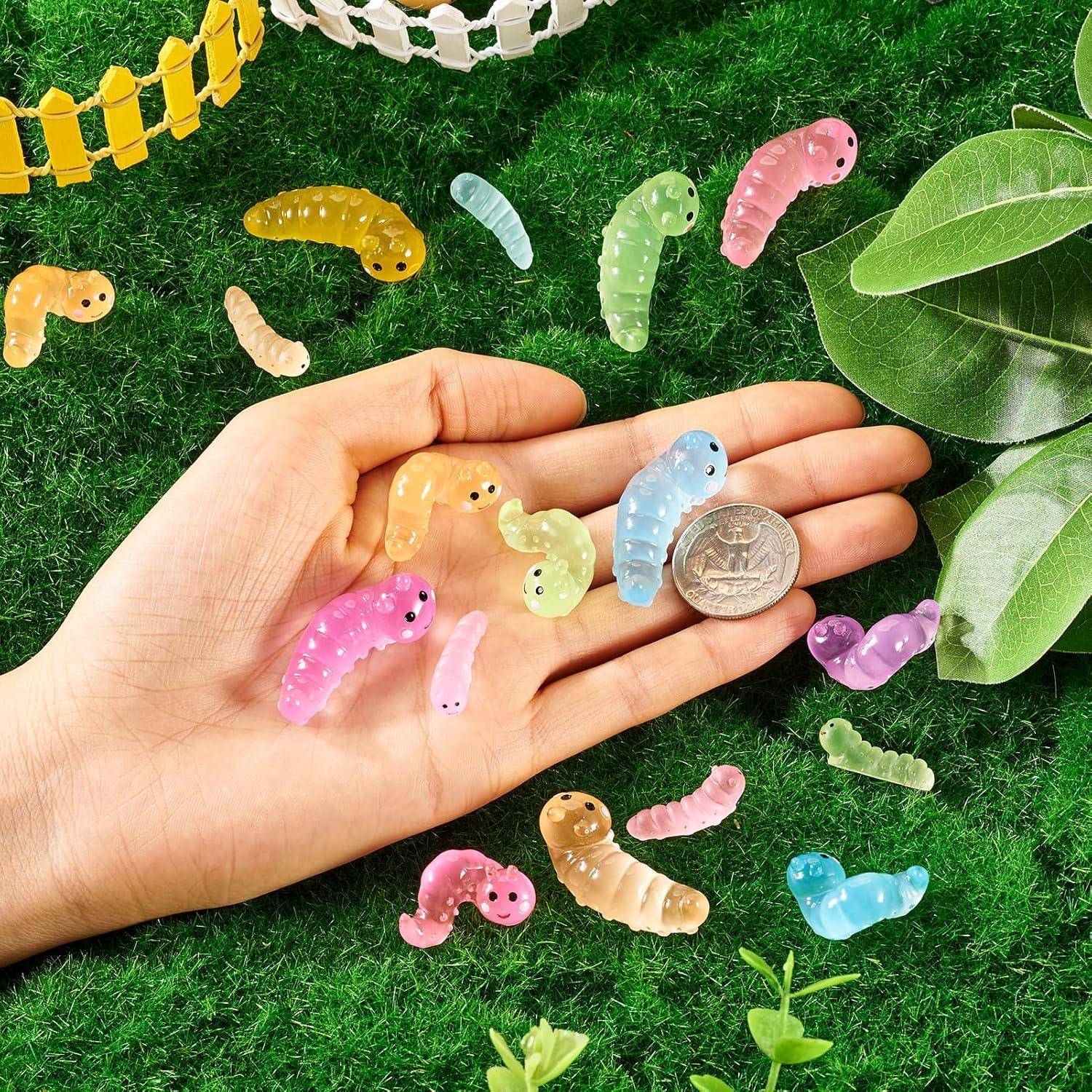 Adornos de Gusano de Resina Luminosa Cheriswelry 36pcs