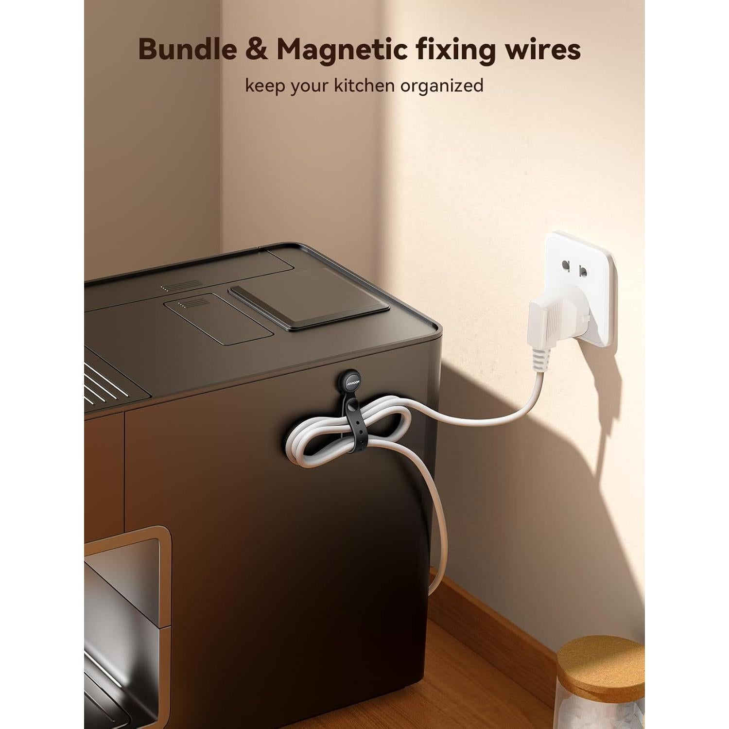 Cables Magnéticos JOYROOM 12 Piezas Silicona Negra