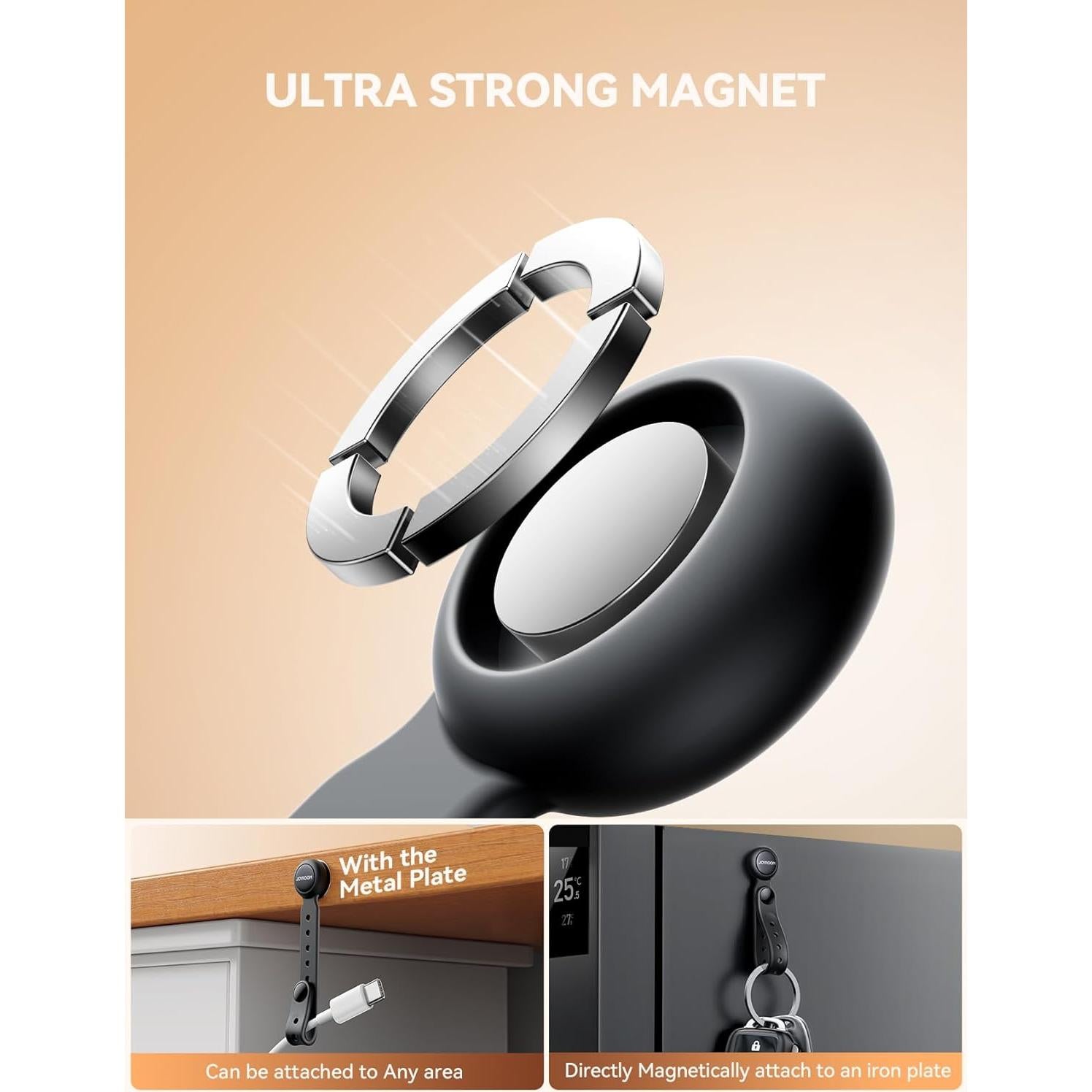 Cables Magnéticos JOYROOM 12 Piezas Silicona Negra