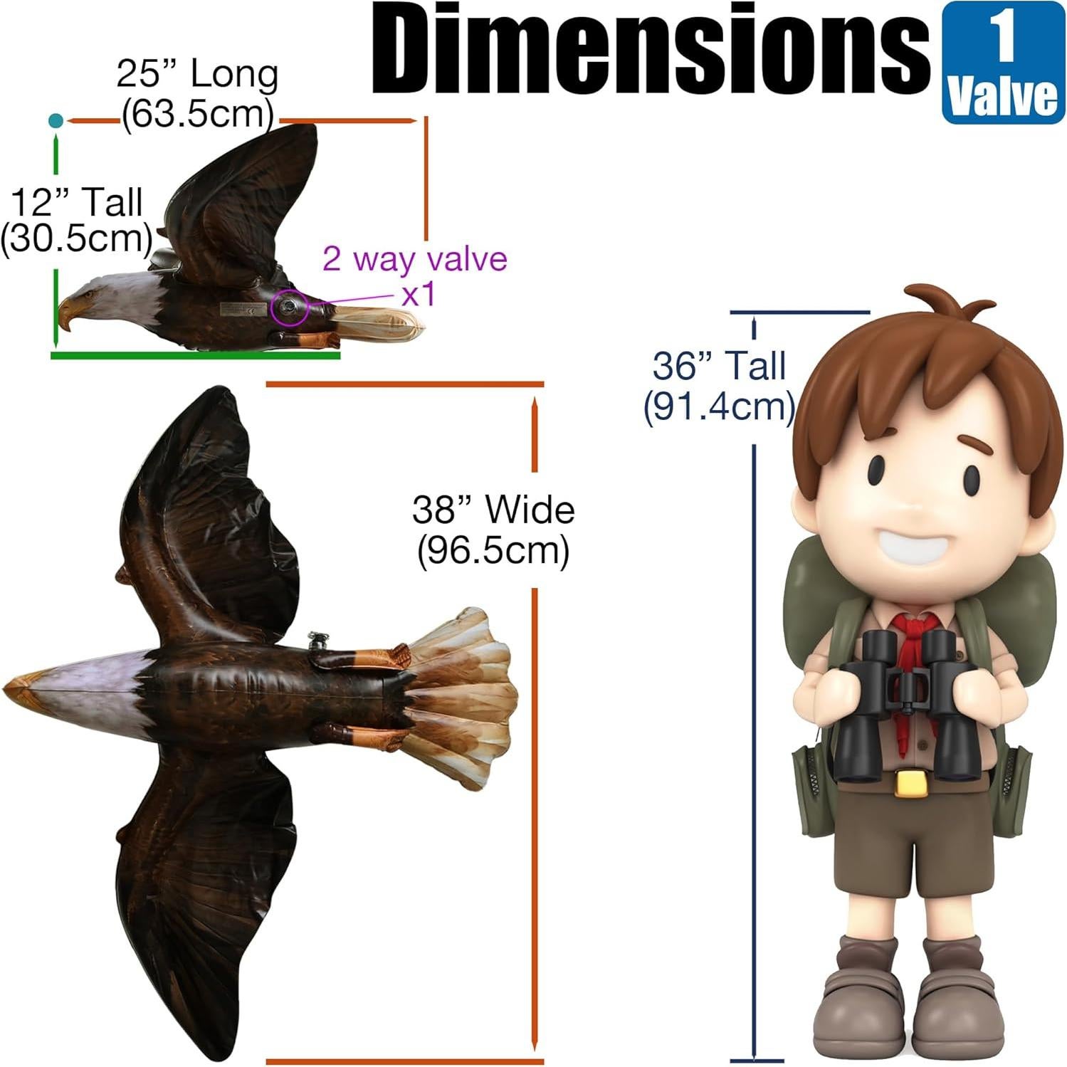 Jet Creations Águila Calva Inflable 96.2 cm Marrón Oscuro