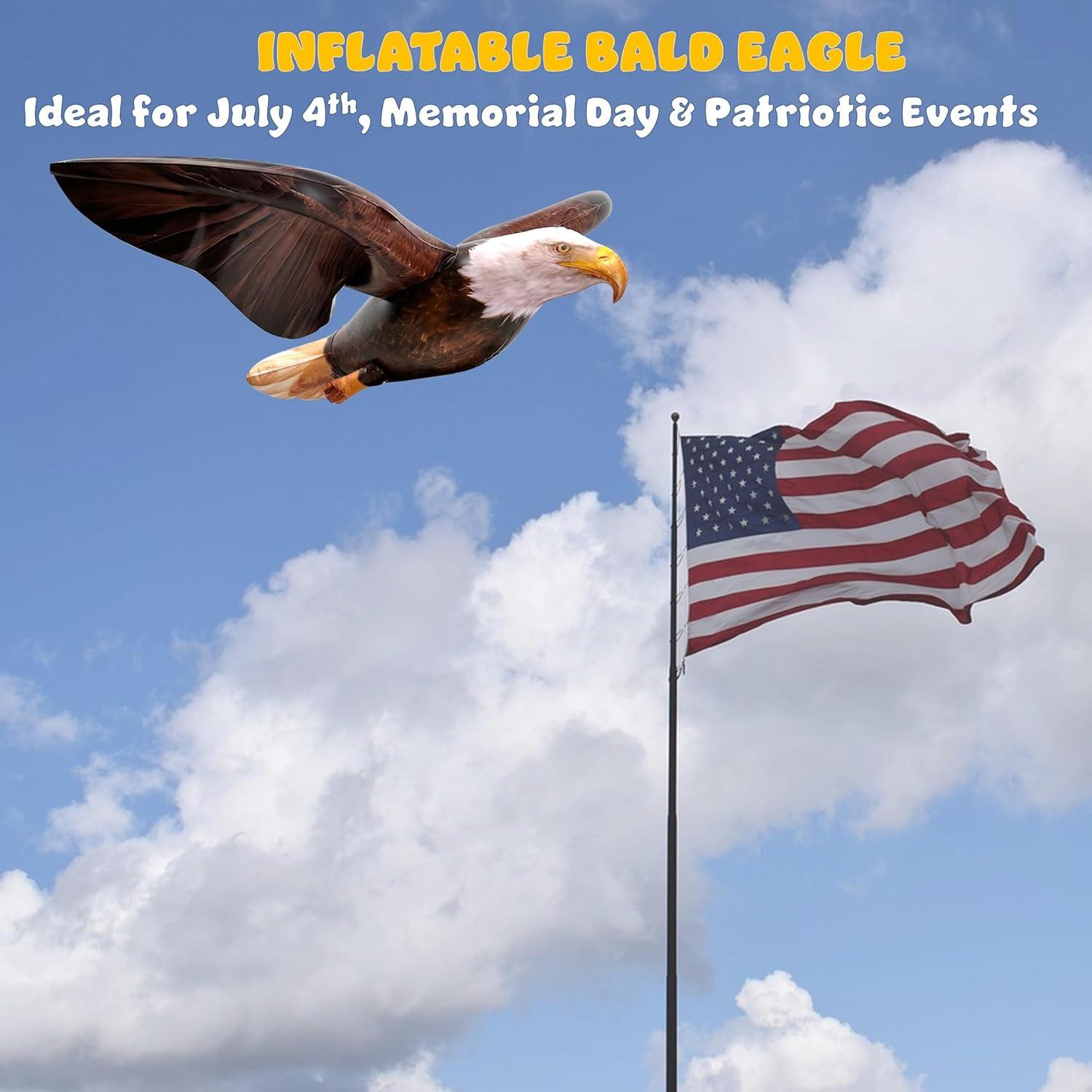 Jet Creations Águila Calva Inflable 96.2 cm Marrón Oscuro