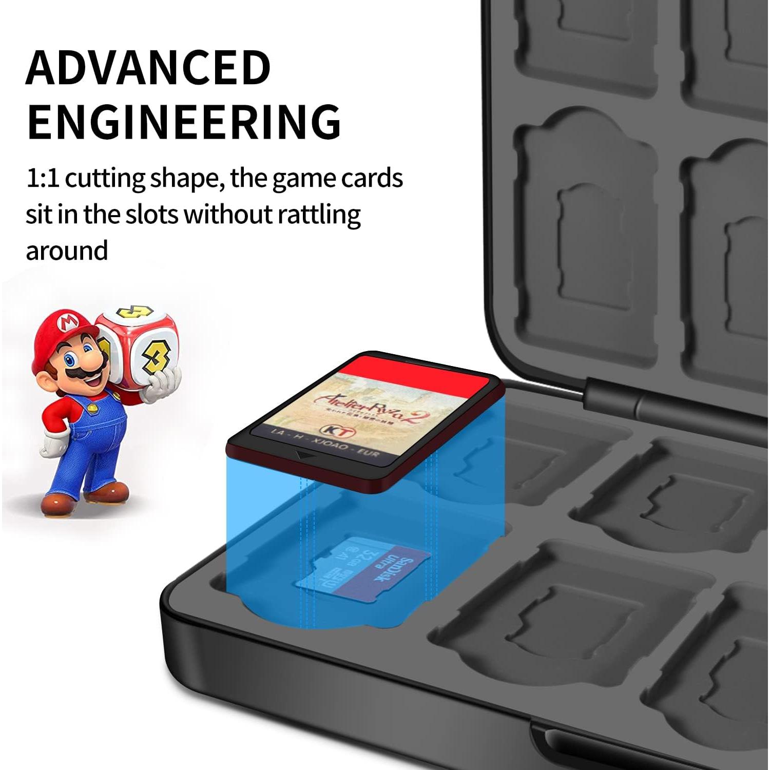 Soporte para Juegos de Switch MOSAHOLL con 24 Ranuras y Cierre Magnético