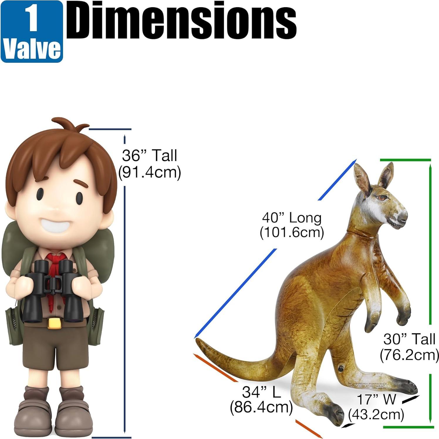 Canguro Inflable Jet Creations 101,6 cm Amarillo/Marrón