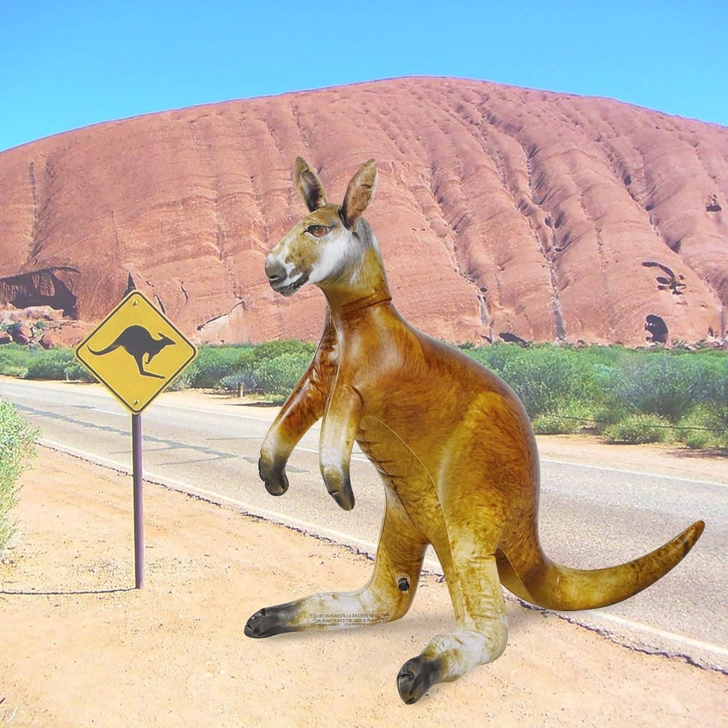 Canguro Inflable Jet Creations 101,6 cm Amarillo/Marrón