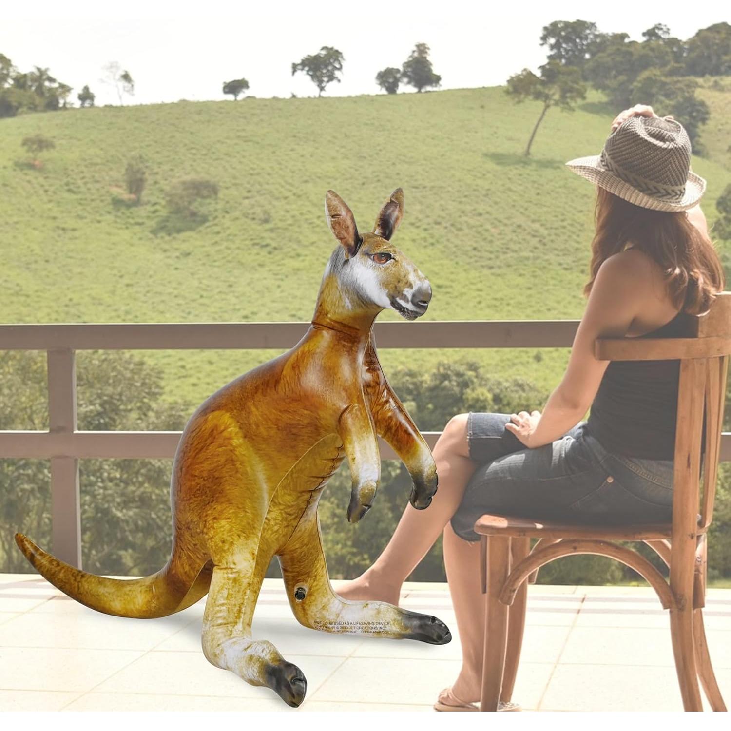 Canguro Inflable Jet Creations 101,6 cm Amarillo/Marrón