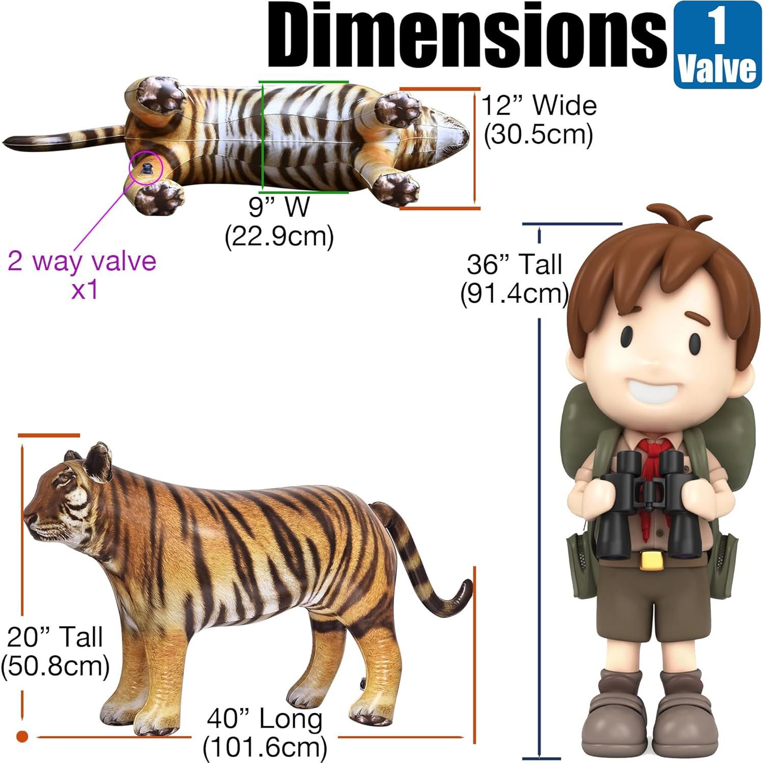 Juguete Inflable Tigre Jet Creations 101,6 cm Realista