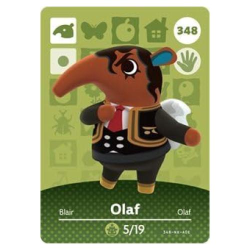 Tarjeta Amiibo Olaf Nintendo Animal Crossing Serie 4 348