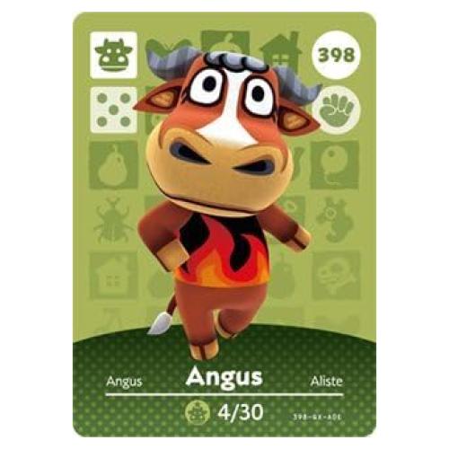 Angus - Nintendo Animal Crossing Happy Home Designer Series 4 Amiibo Card - 398
