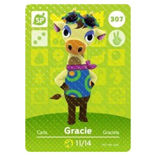 Tarjeta Amiibo Gracie Nintendo Animal Crossing 307