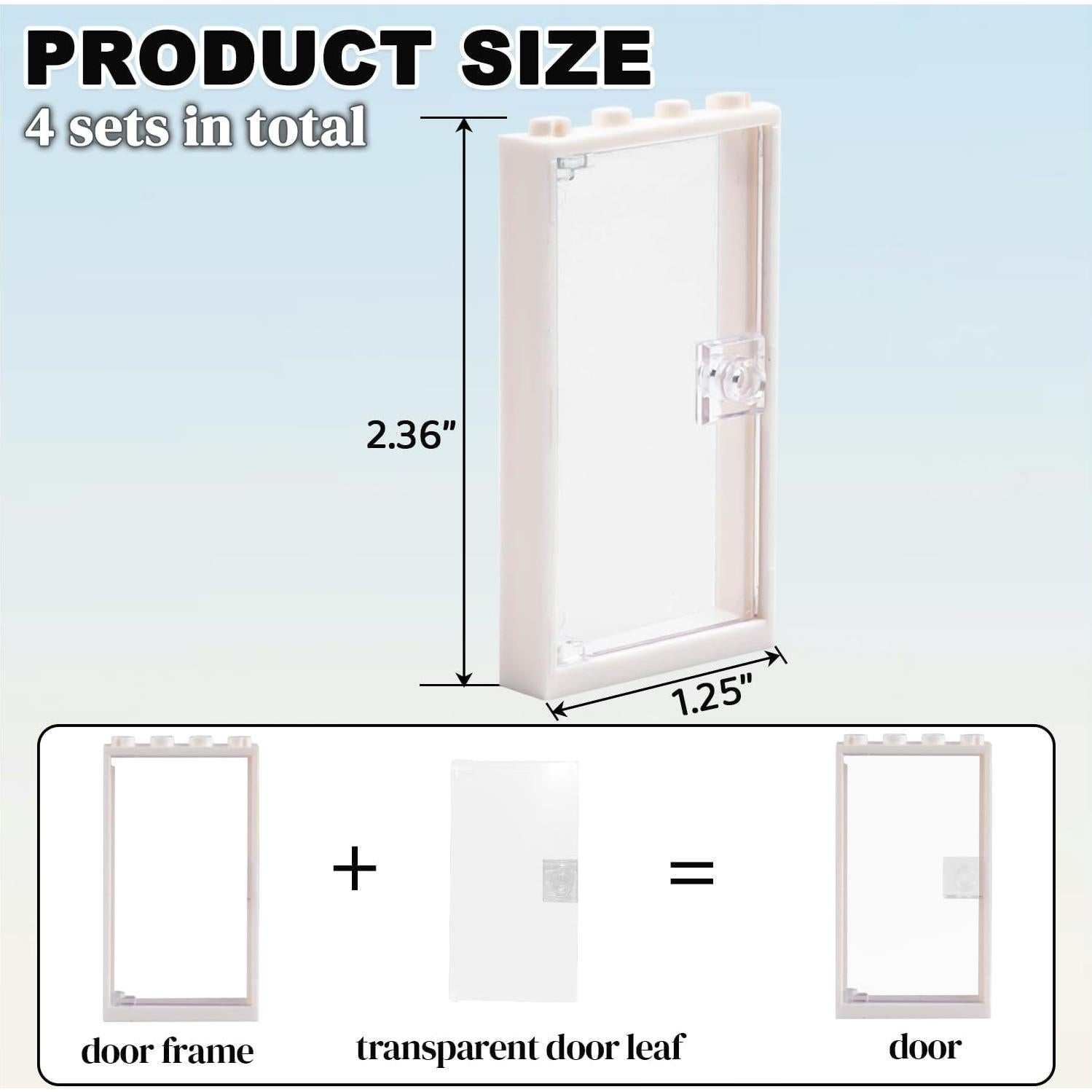 Accesorios de Bloques de Construcción HIMIRICH Puertas Blancas