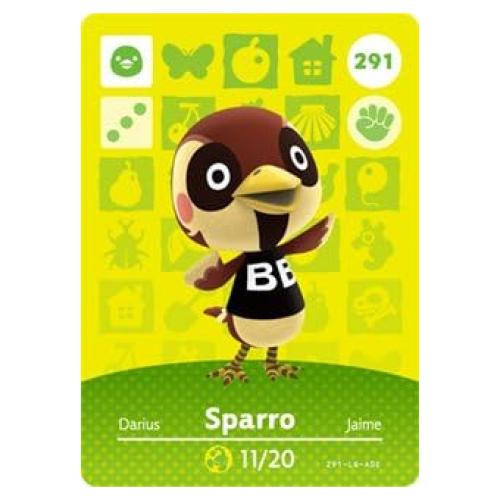Tarjeta Amiibo Nintendo Animal Crossing Serie 3 - Sparro