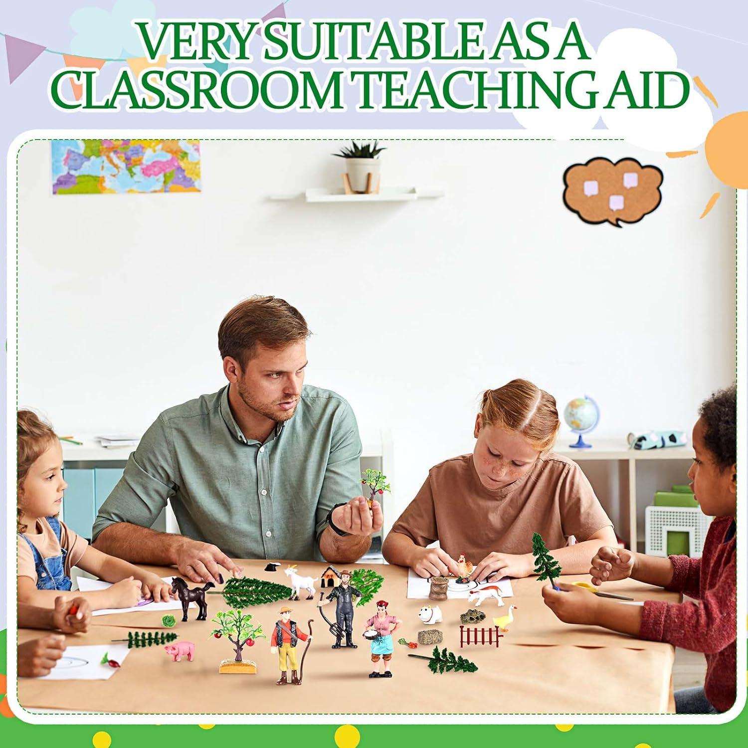 Juego de Juguetes de Granja RoundFunny 27 Piezas Educativo