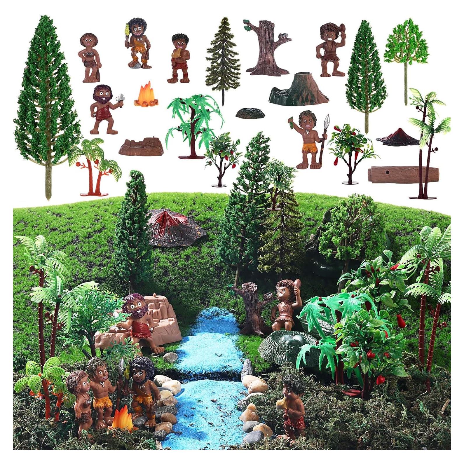 Kit Diorama Hombre Primitivo RoundFunny 27 Piezas