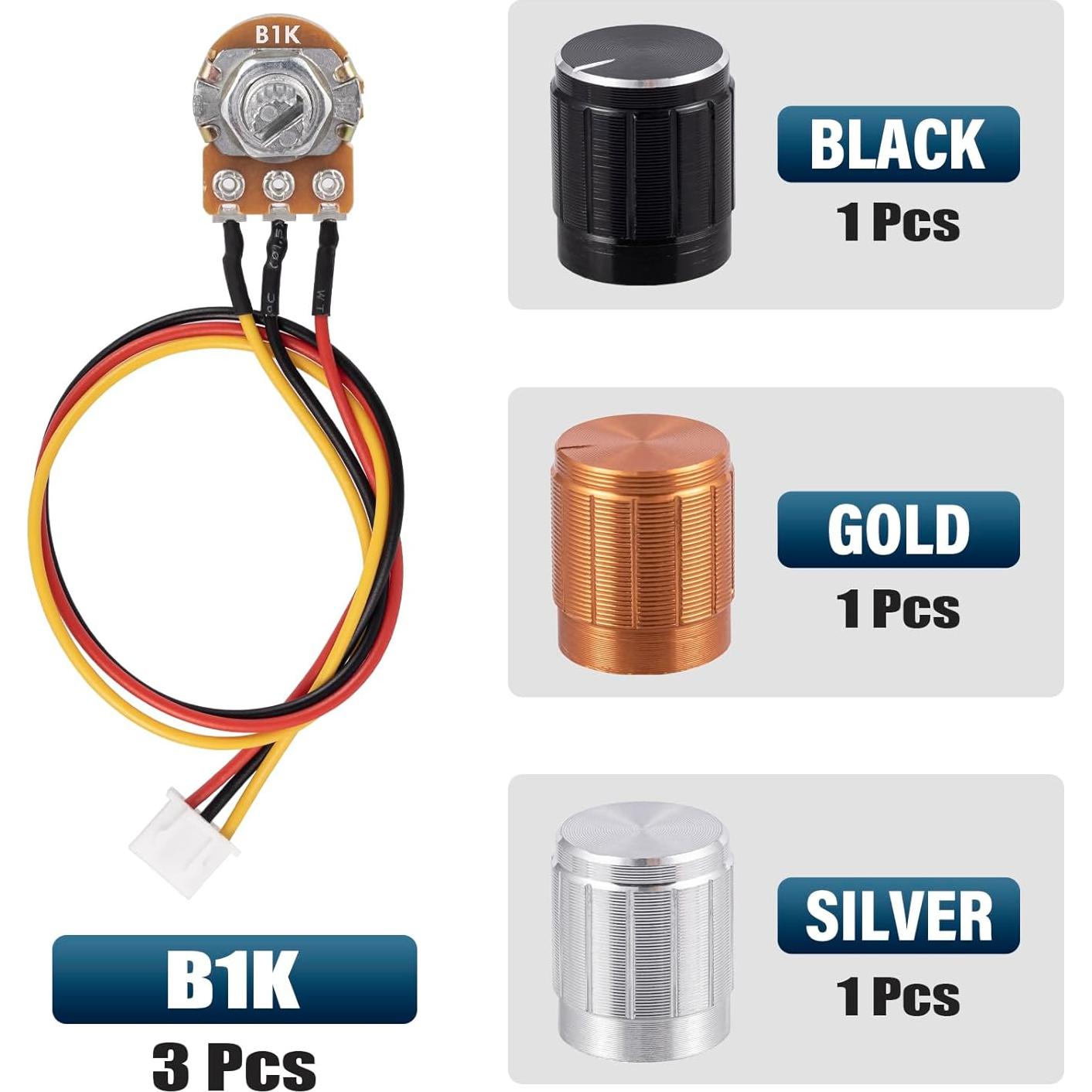 Potenciómetro Rotativo Lineal WH148 1K ALLECIN - 6 Piezas
