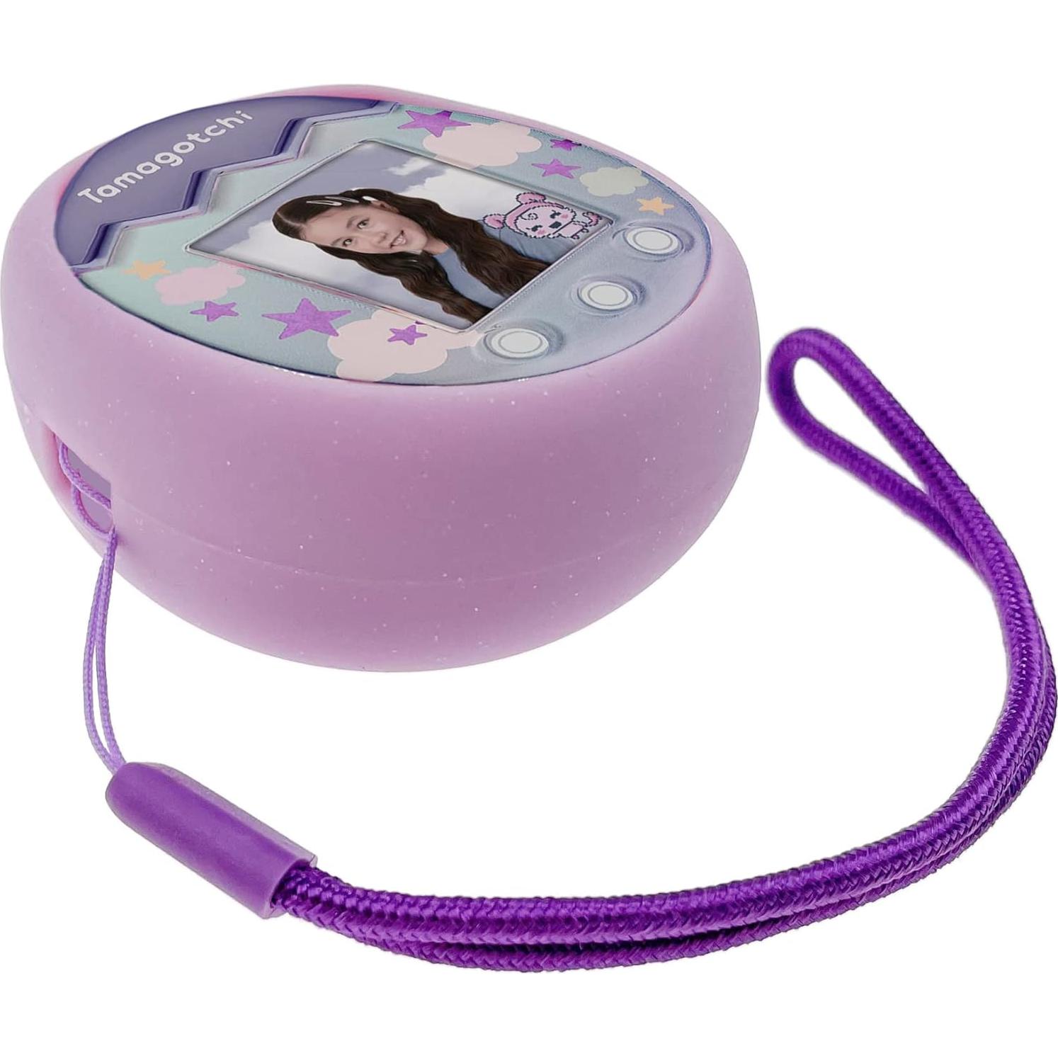 Funda de Silicona y Cordón xcivi para Tamagotchi Pix Púrpura
