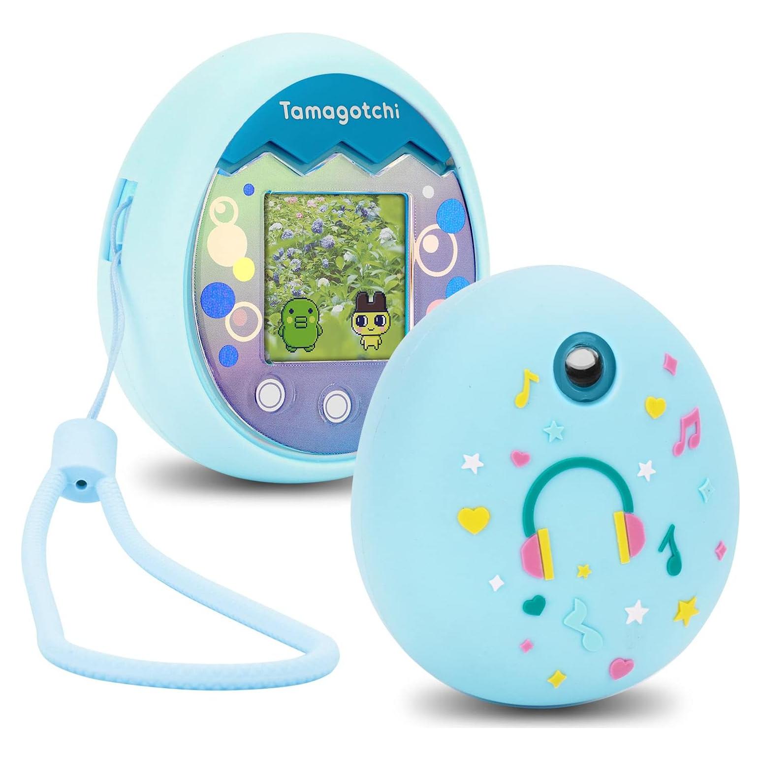 Funda de Silicona MGZNMTY para Tamagotchi Pix con Correa Azul