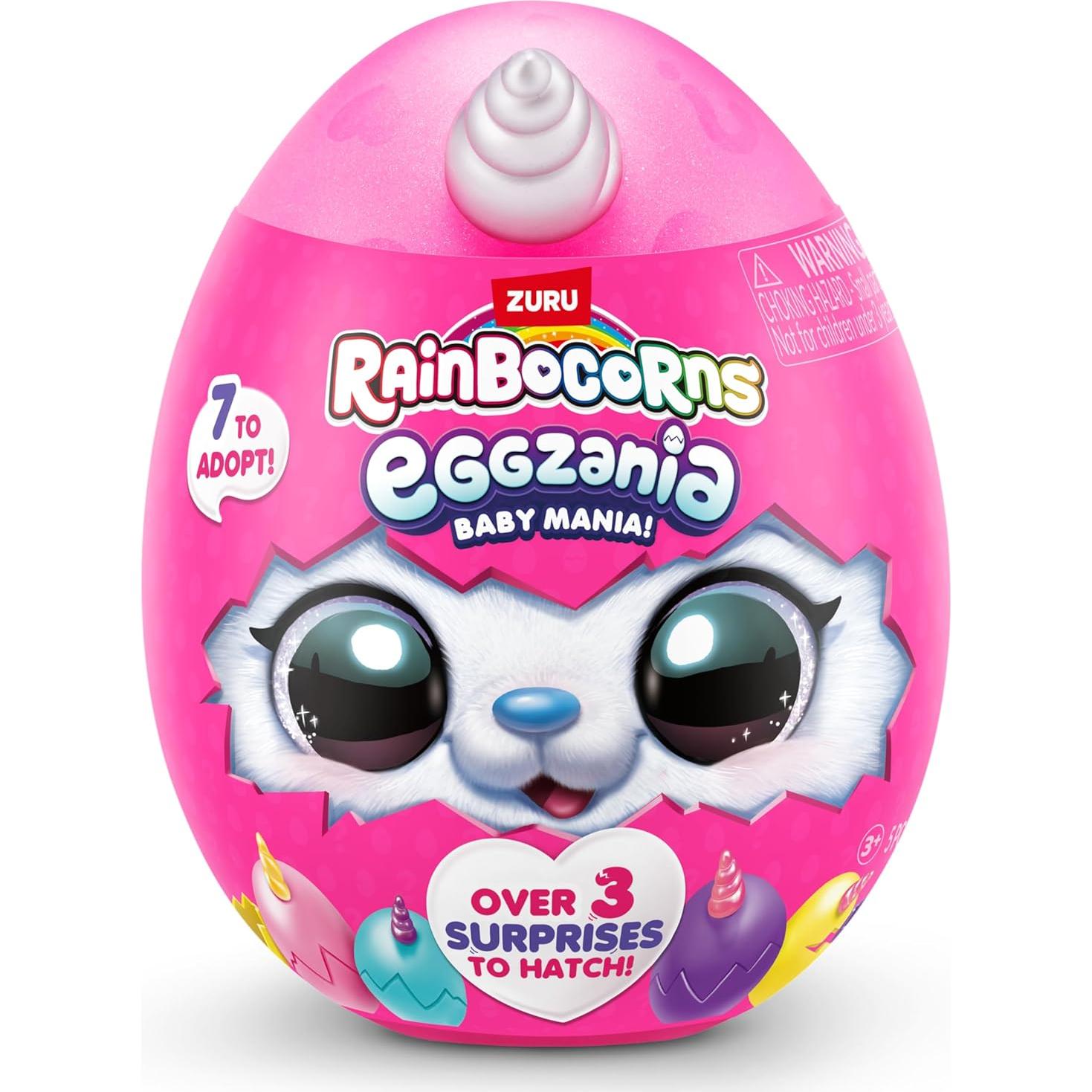 Rainbocorns Eggzania de ZURU - Sorpresa de Peluche 3 Piezas