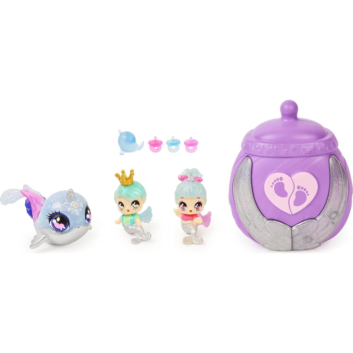 Hatchimals Pixies Gemelos Shimmer Babies con Planeador y Accesorios